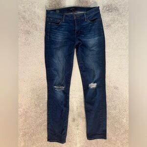 Skinny cropped J Brand ripped jeans